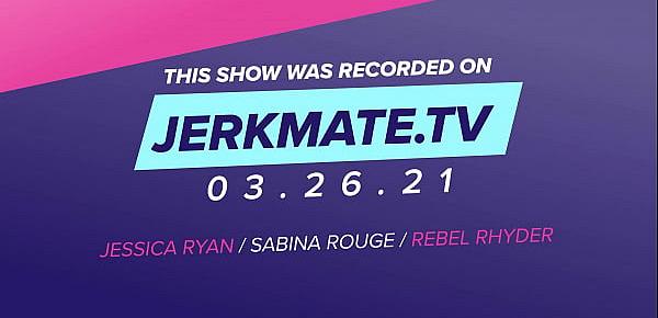  Jessica Ryan and Rebel Rhyder are Dominating Sabina Rouge With Wip and Ball Gag Live On Jerkmate TV